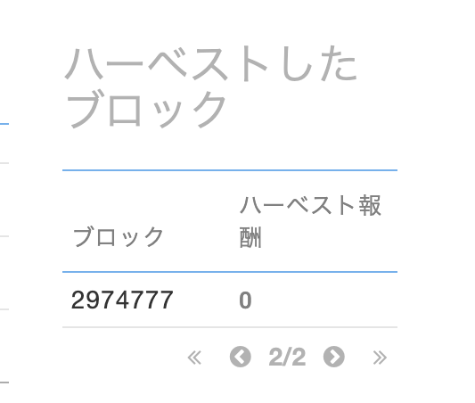 NEM時代の初ハーベスト