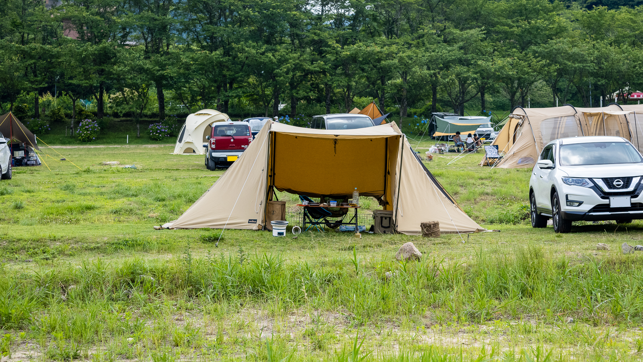 アウトドア テント/タープ ついにOgawa “ツインクレスタ T/C” 購入！@京都笠置キャンプ場でデイ 
